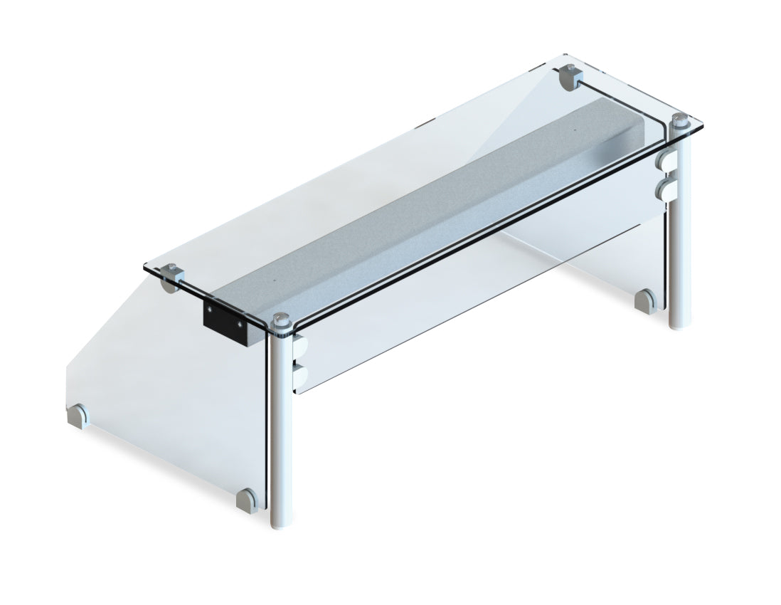 Top Shelf Group Half Glass Difference For Cold Service Unit (7x1/1 Gn) - 2550x375x440 mm