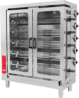 Gas-Hähnchendrehspieß – 32,33 kW / 30 Stück