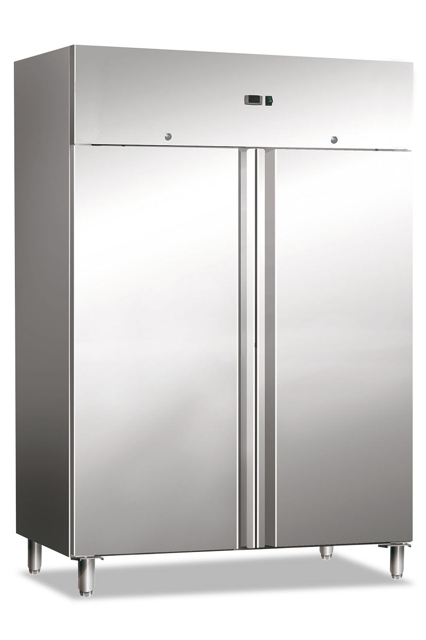 Belüfteter Edelstahl-Doppeltür-Kühlschrank GN 1410 TN