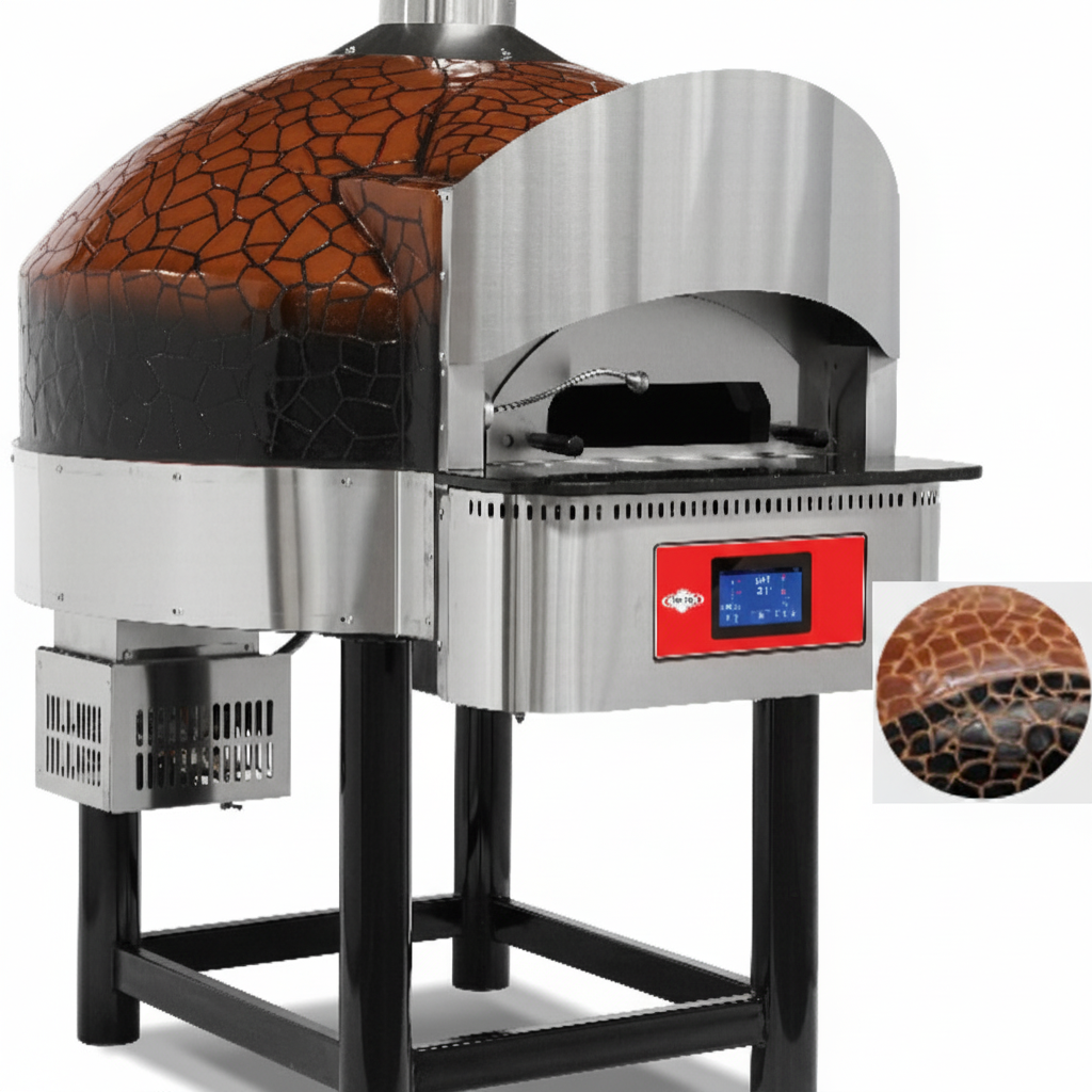 Four à pizza gaz rotatif numérique – Ø300 mm – 6 pizzas