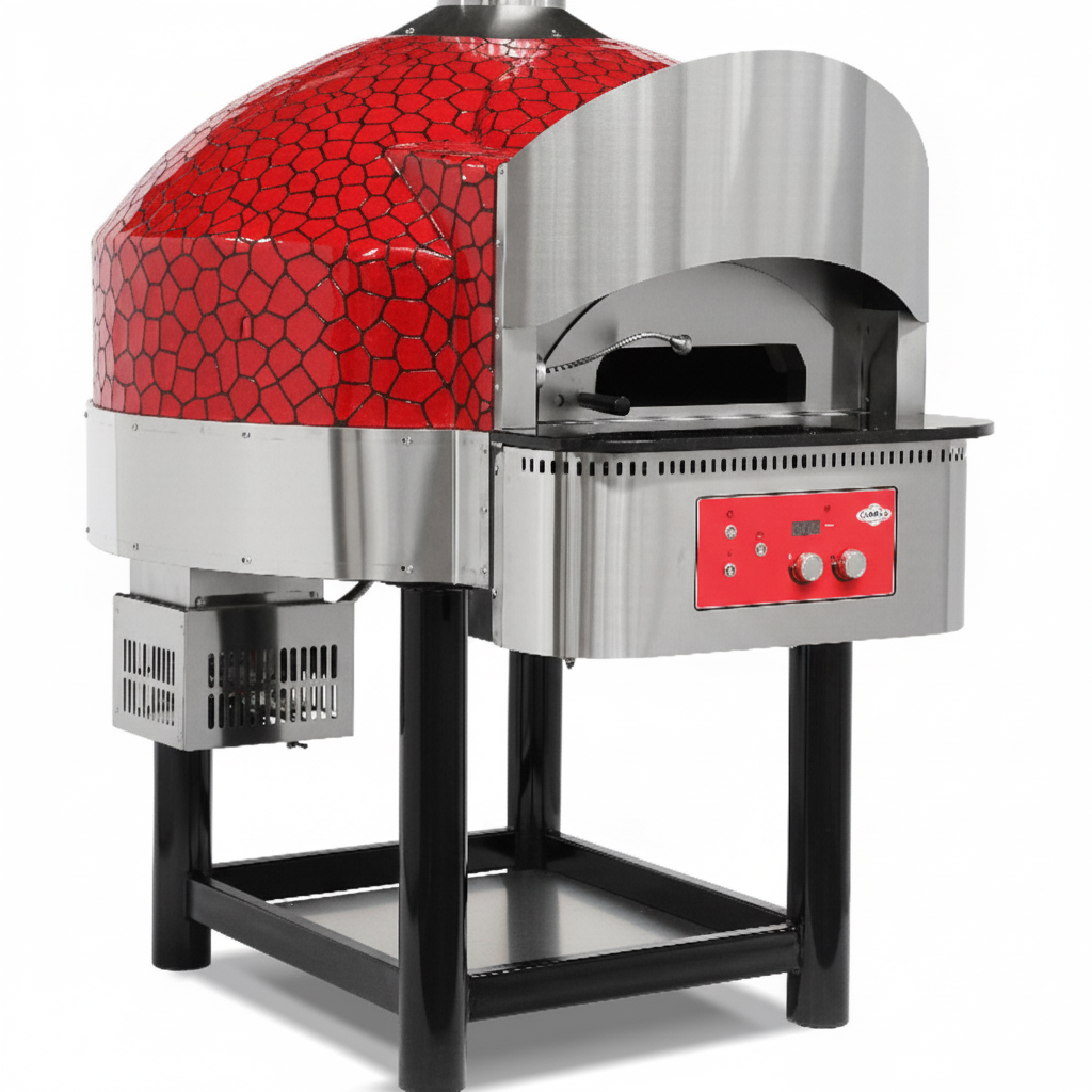 Four à pizza gaz à plateau tournant – Ø300 mm – 6 pizzas