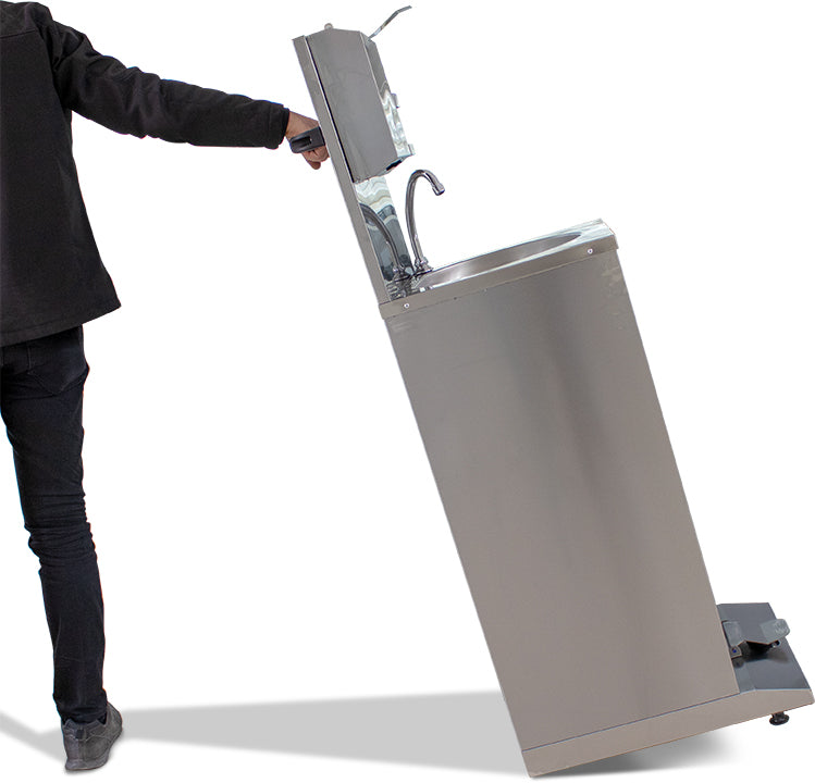 Mobiles Handwaschbecken mit Fußbedienung – 0,45 m³