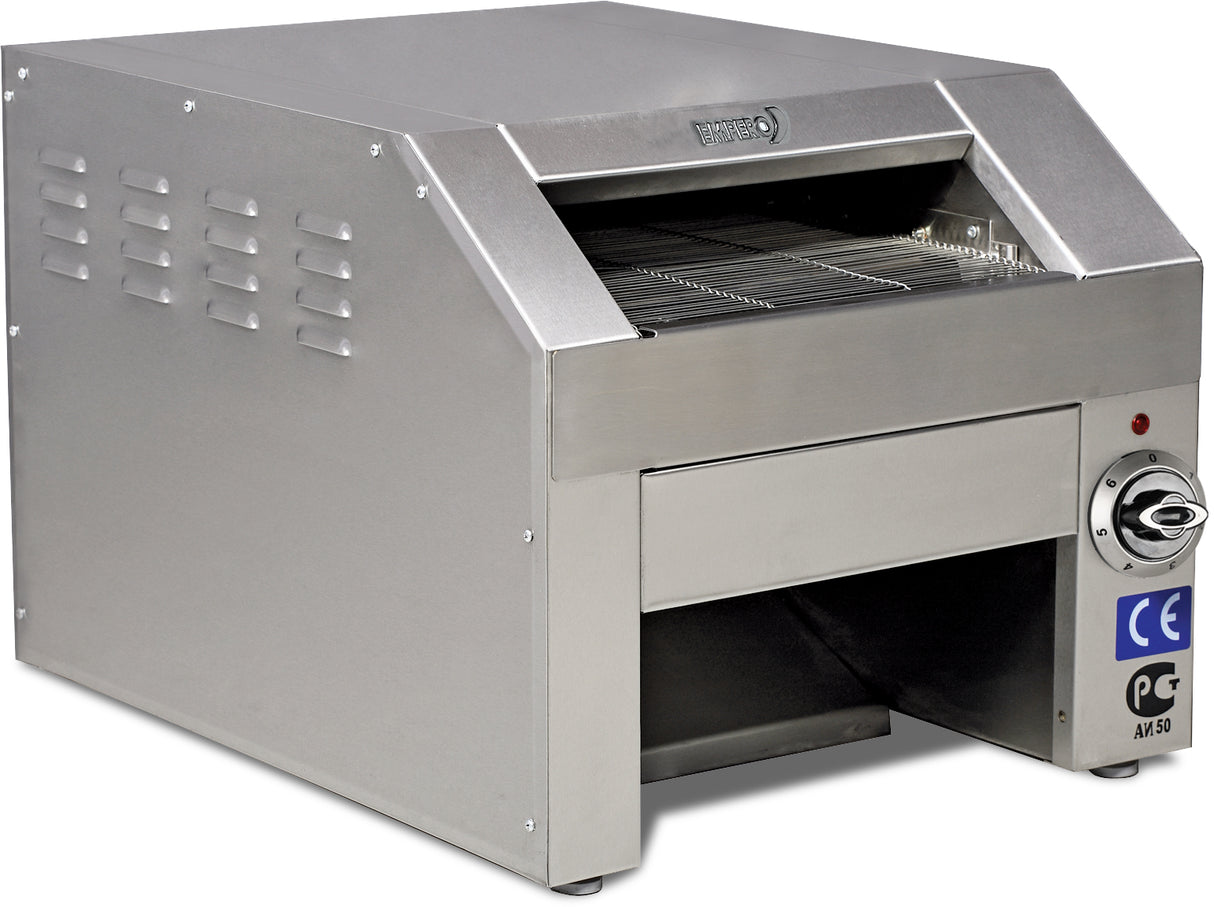 Toasteur à tapis – 230V 3,5 kW – 600 tranches/h – 478×644×431 mm