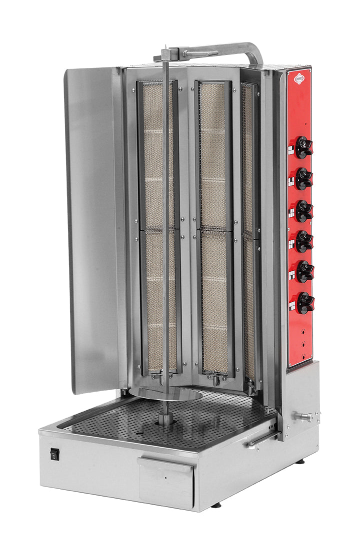 Gas-Shawarma-Maschinen Motor unten – 6 Brenner / 24 kW