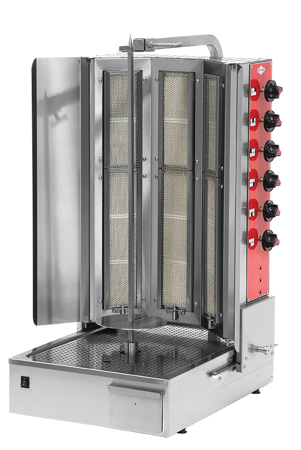 Gas-Shawarma-Maschinen Motor unten – 6 Brenner / 19,5 kW