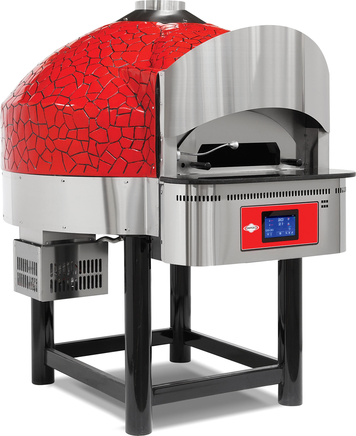 Digitaler Gas-Pizzaofen mit festem Unterbau – Ø 300 mm 9 Pizzen 130 Pizzen/Stunde