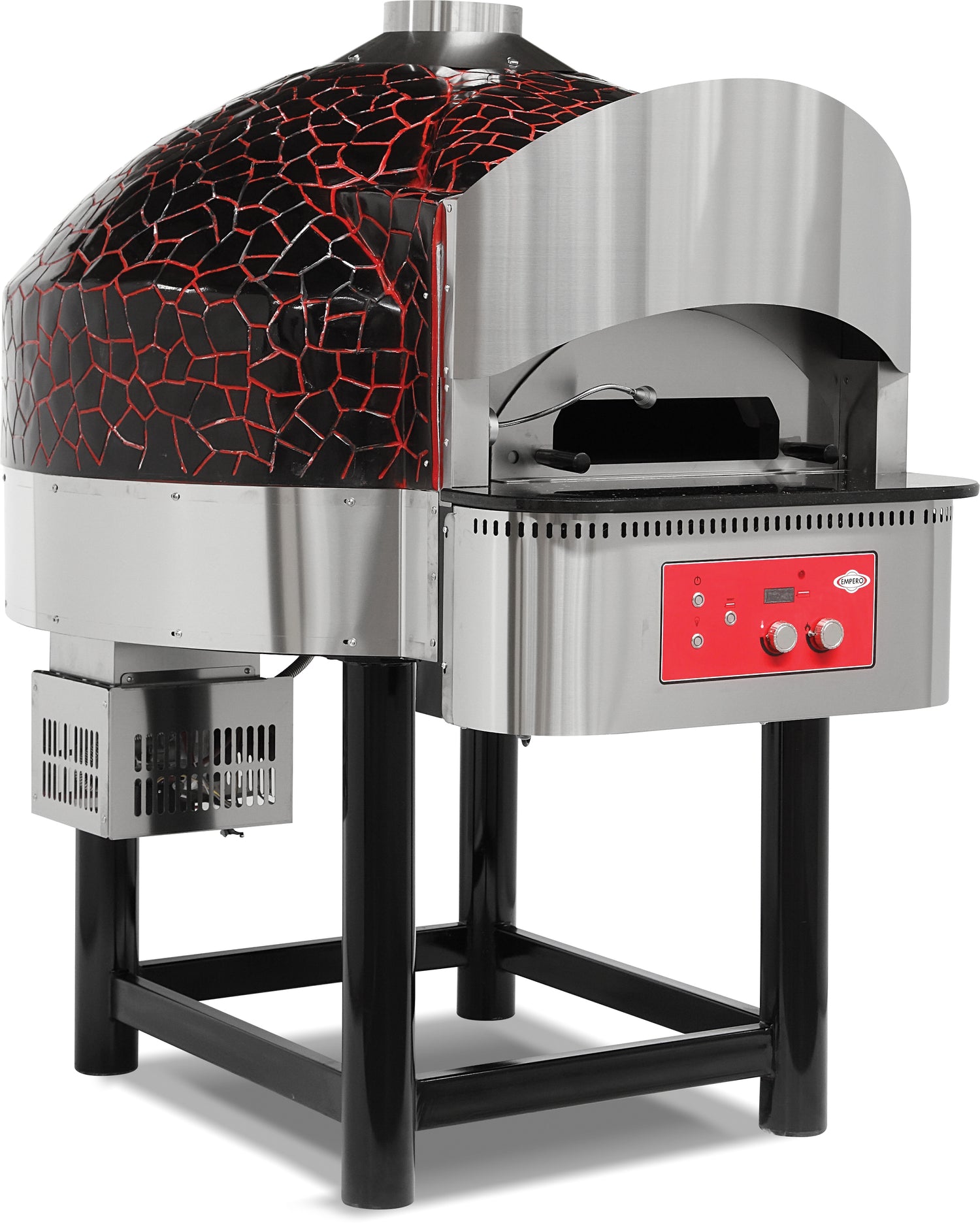 Gas-Pizzaofen mit Drehboden – Ø 300 mm 6 Pizzen 75 Pizzen/Stunde
