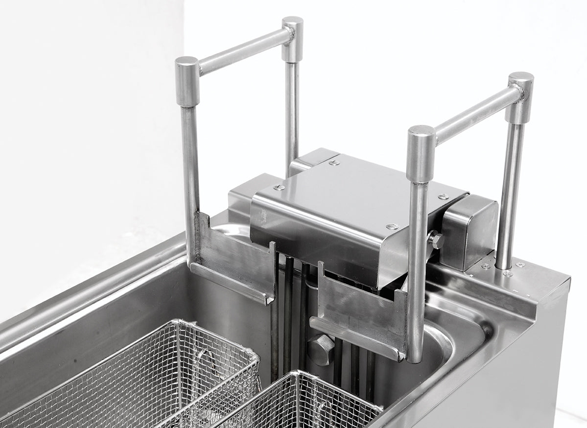 Mit Lift-Schnellfritteuse mit Ölfilter – 400 V / 25 L