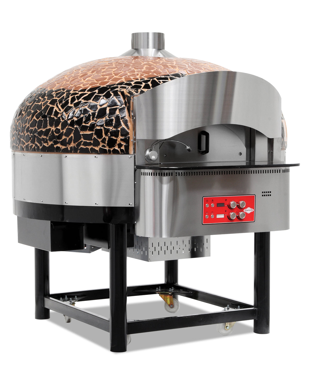 Gas-Pizzaofen mit Drehboden – Ø 300 mm 9 Pizzen 130 Pizzen/Stunde