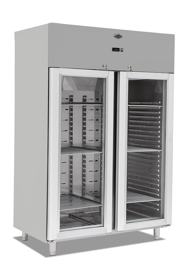 Standkühlschrank mit Doppeltür und Glas – 1400 L