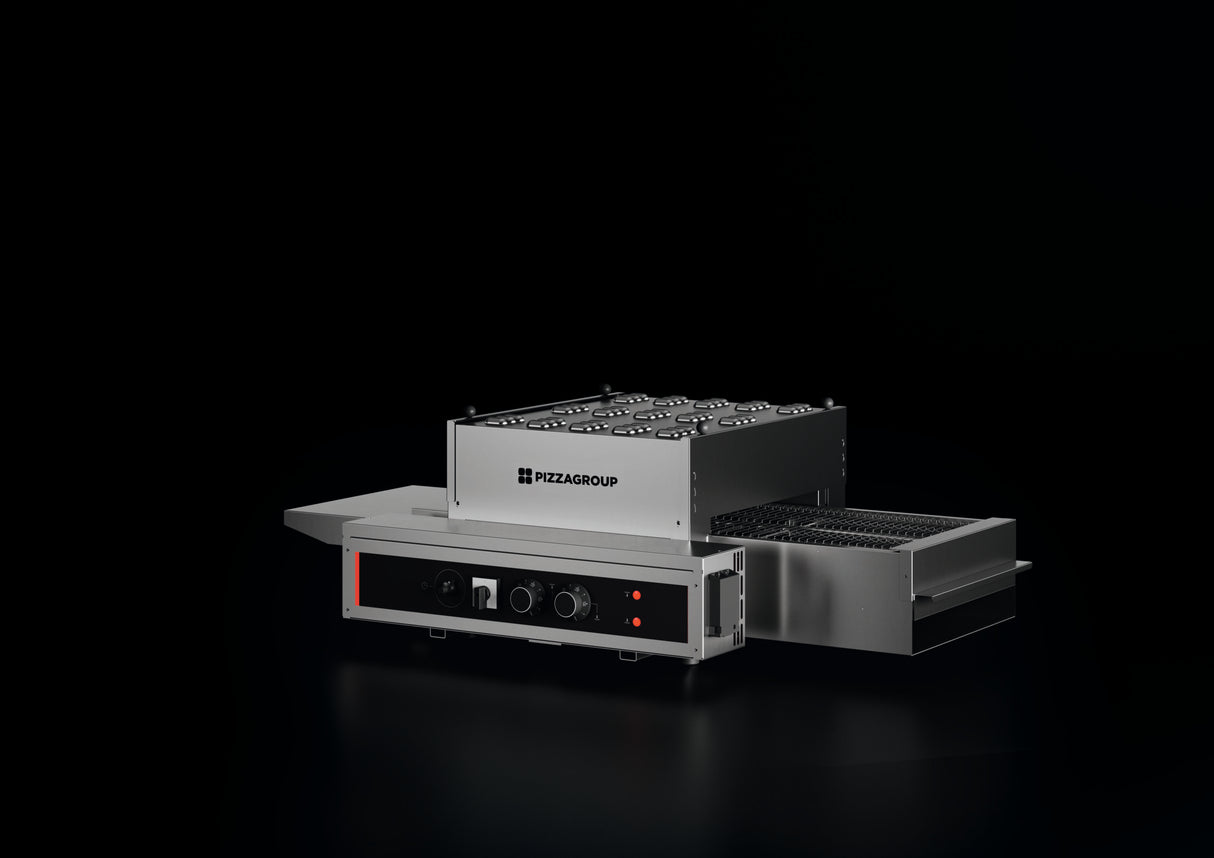 Static conveyor oven TN 38/45 – 380 mm – 450 °C – 5.6 kW – 1210×660×350 mm – View 2