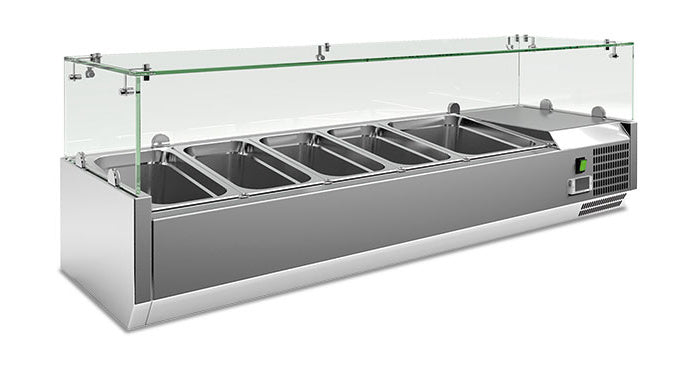 GN-Aufsatzkühlvitrine VRX 1400/380 FG 1400×395×435 mm