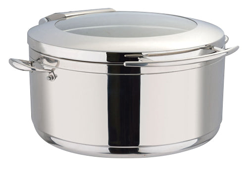 Runde Suppenschüssel 12 L mit Glasdeckel und Induktionsboden - 410 x 490 x 265 mm