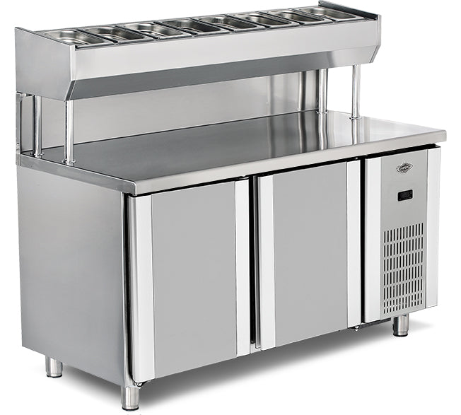 Pizza- und Salatkühlschrank mit 3 Türen – 500 L