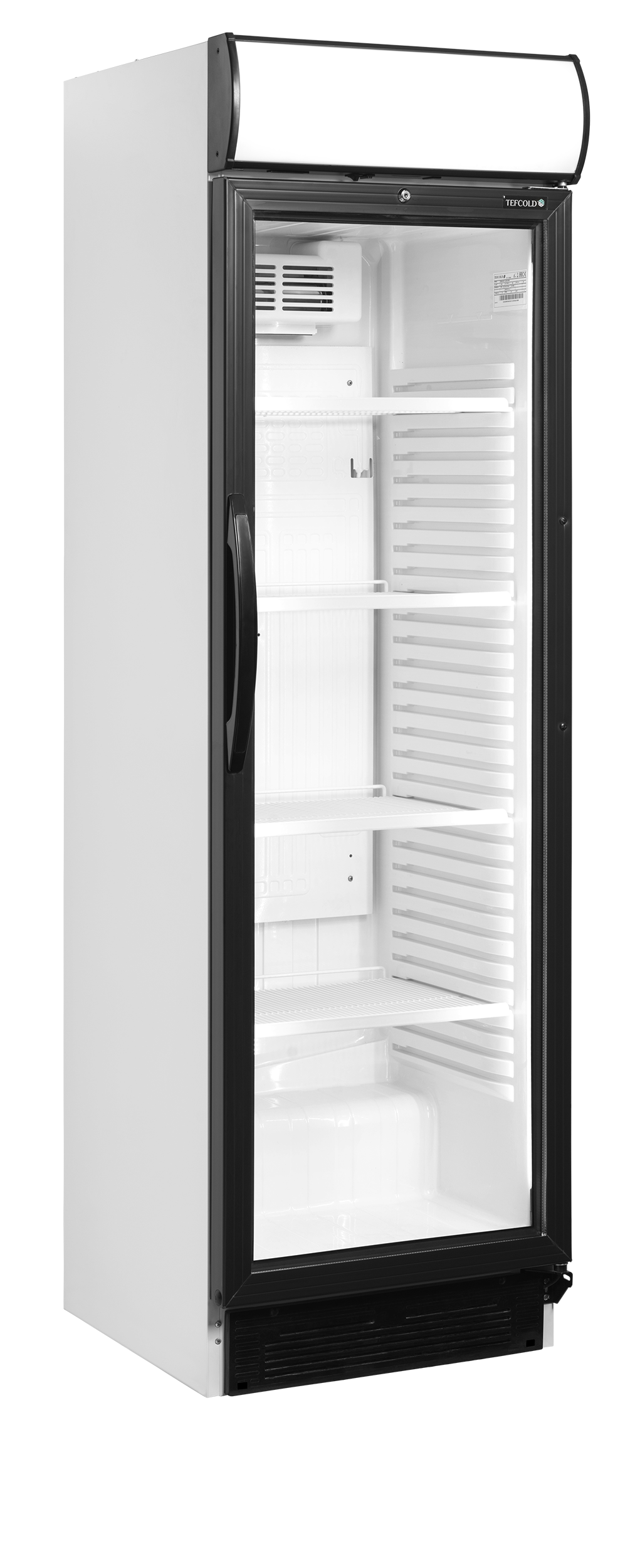 Getränkekühlschrank – 1 Glastür – 345 L – 595×640×1980 mm – Weiß – +2 bis +12 °C