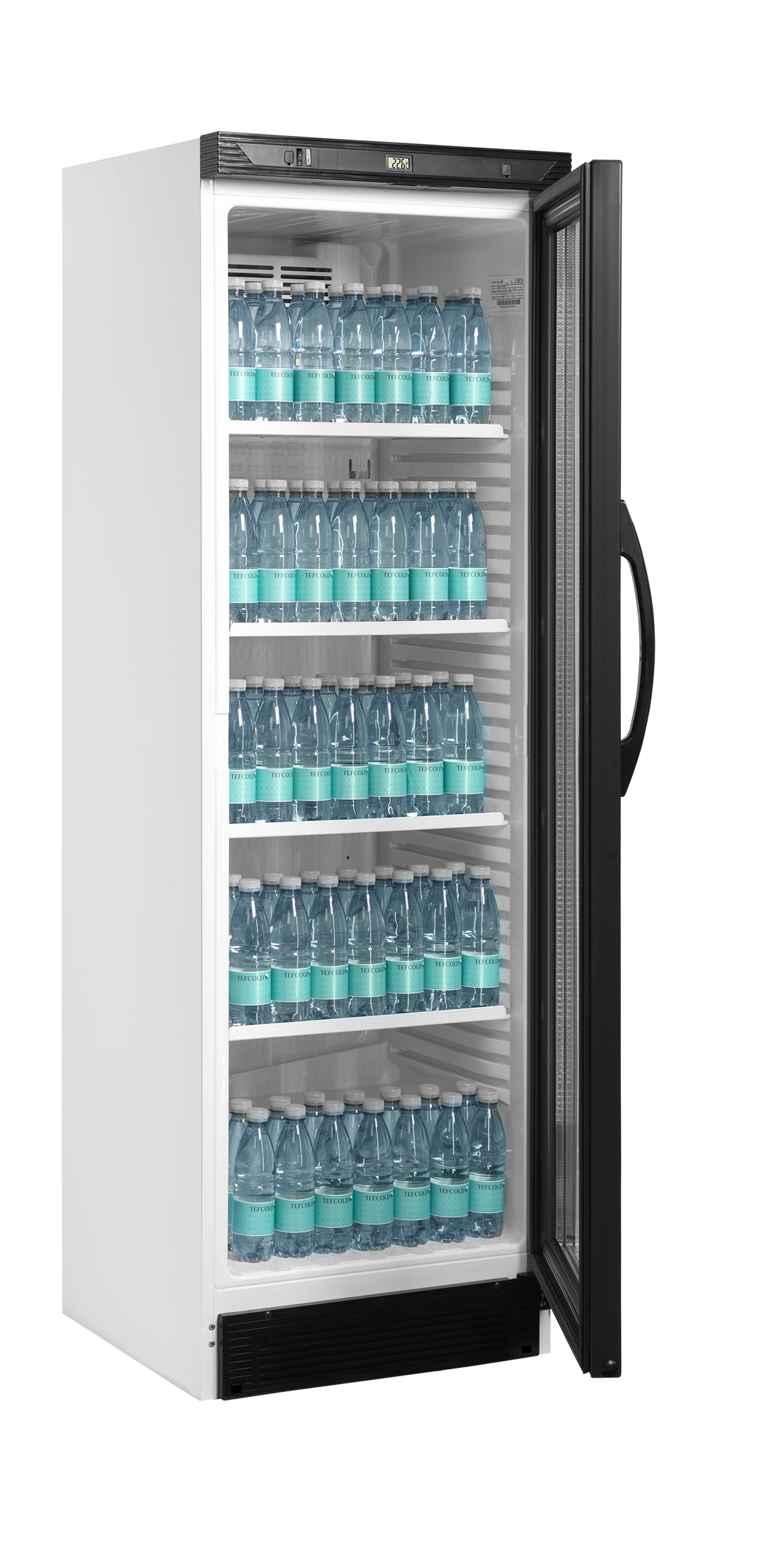 Getränkekühlschrank – 1 Glastür – 219 L – 595×600×1840 mm – Weiß – +2 bis +12 °C - Innenansicht