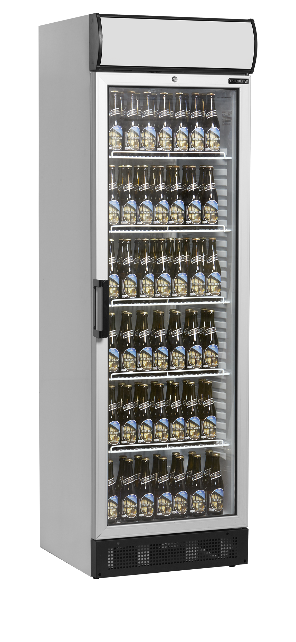 Getränkekühlschrank – 1 Glastür – 347 L – 595×640×1980 mm – Weiß – +2 bis +12 °C - Weitere Ansicht