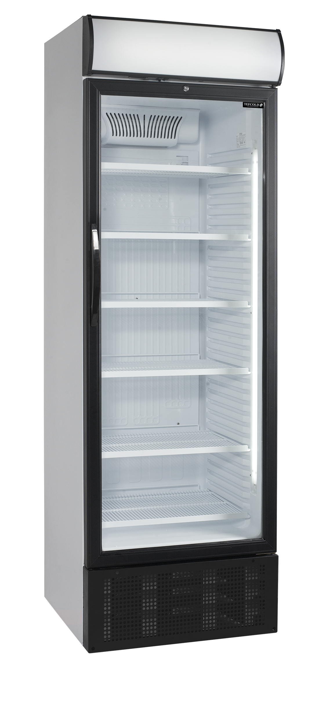 Getränkekühlschrank – 1 Glastür – 374 L – 680×655×2090 mm – Weiß – +2 bis +10 °C - Produktansicht