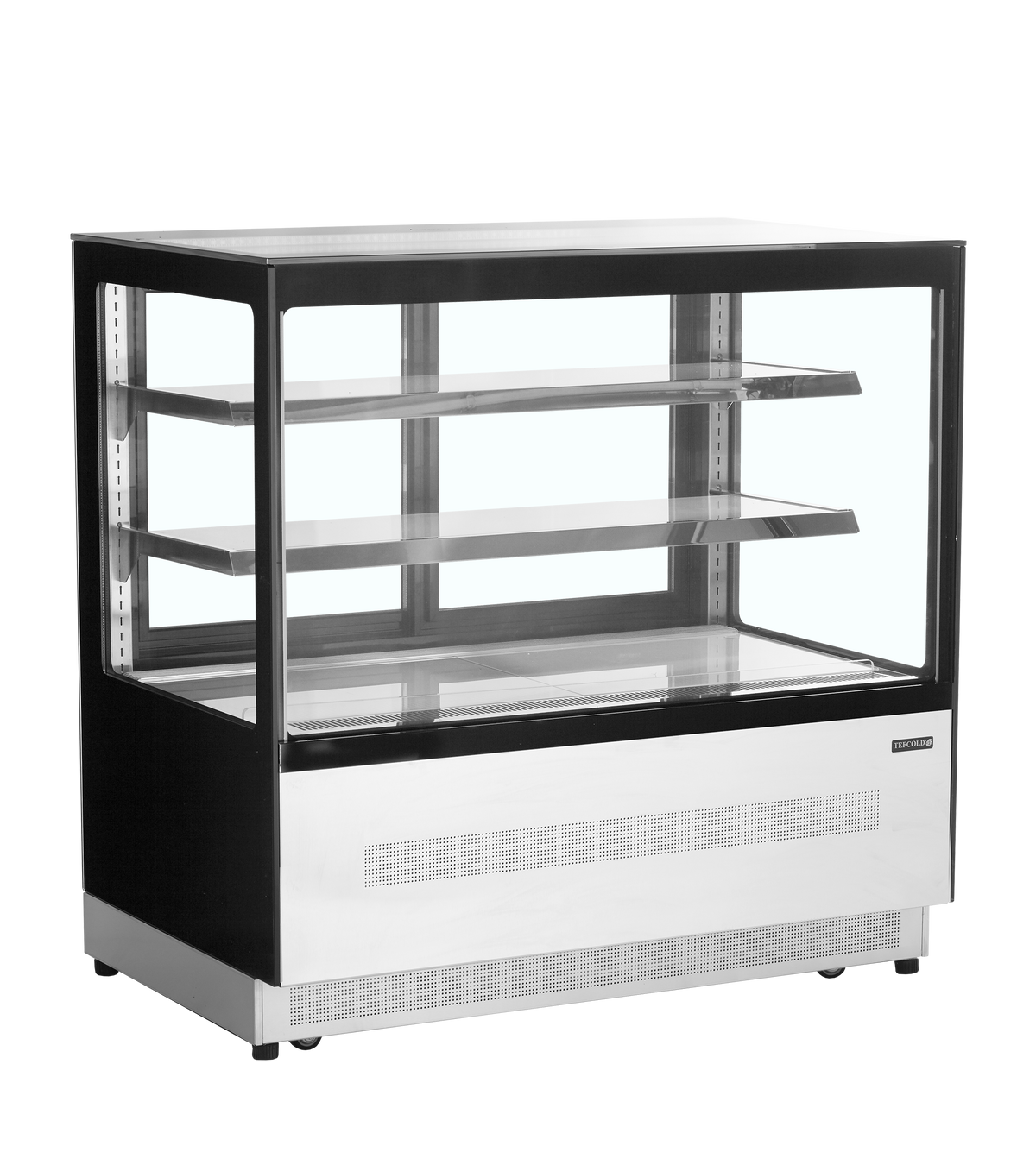 Kühltheke – 2 Glasschiebetüren – 191 L – 1205×745×1209 mm – Edelstahl / Glas - Produktansicht