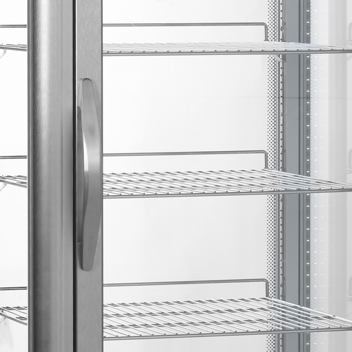 Kühlvitrine – 1 Glastür – 425 L – 706×706×1800 mm – Aluminium / SS 304 - Detail