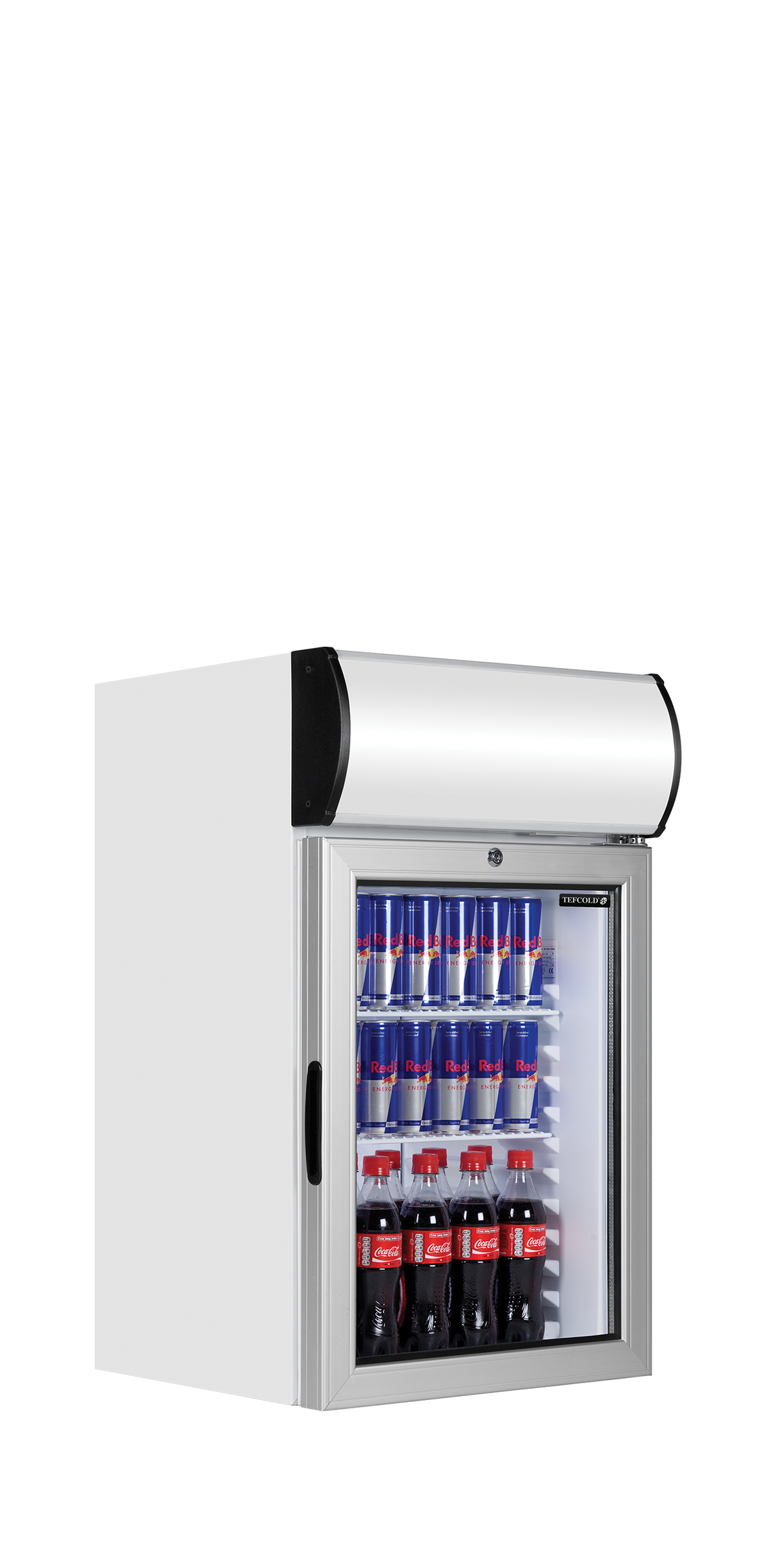 Tisch-Getränkekühlschrank – 1 Glastür – 55 L – 480×460×840 mm – Weiß - Anwendungsbeispiel