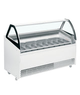 Speiseeisvitrine – 325 L – 1670×814×1354 mm – Weiß - Produktansicht