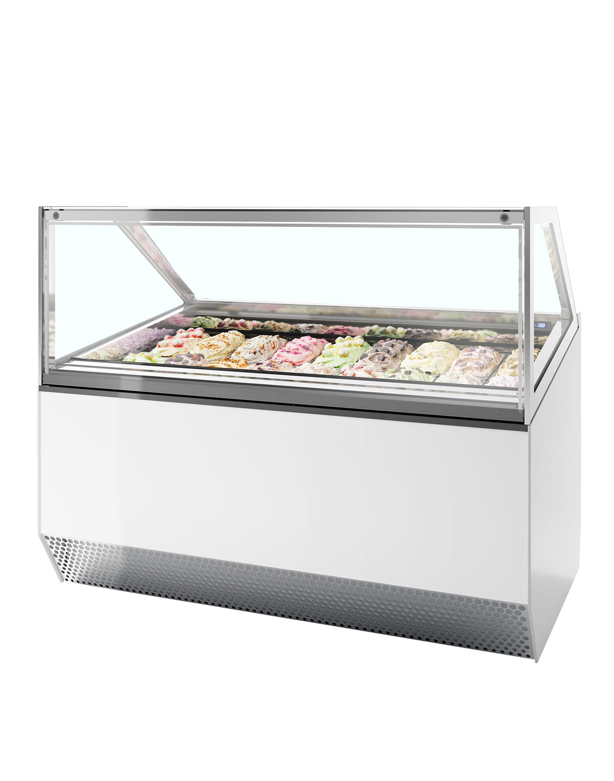 Speiseeisvitrine – 181 L – 1661×1054×1356 mm – Weiß - Produktansicht