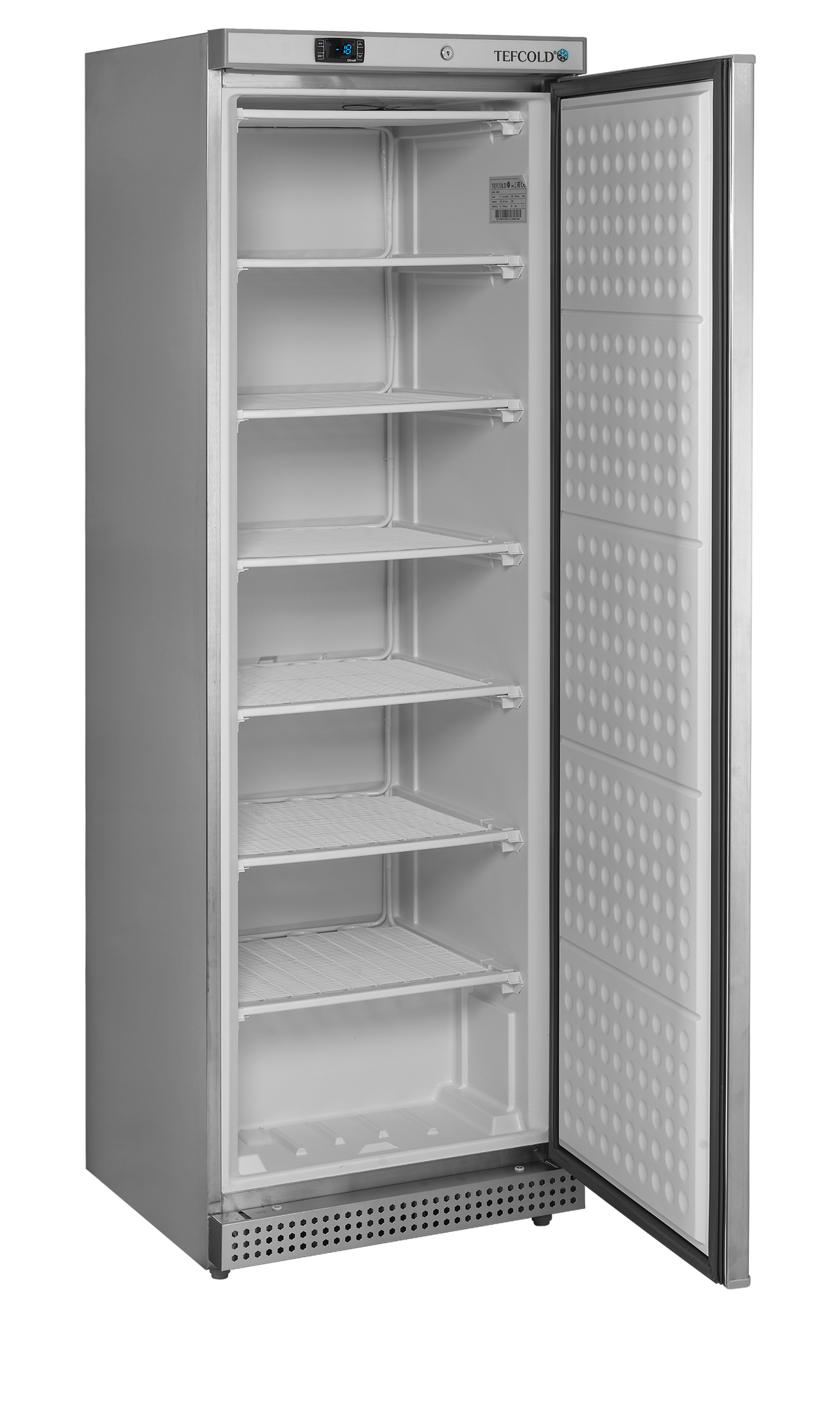 Gewerbegefrierschrank – 1 Tür – 340 L – 600×585×1855 mm – SS 430 – 6 Feste Gefrierablagen - Innenansicht