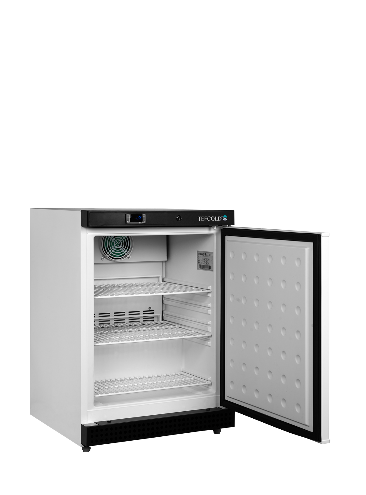 Gewerbegefrierschrank – 1 Tür – 120 L – 600×585×855 mm – Weiß – 3 Tragroste, weiß - Innenansicht