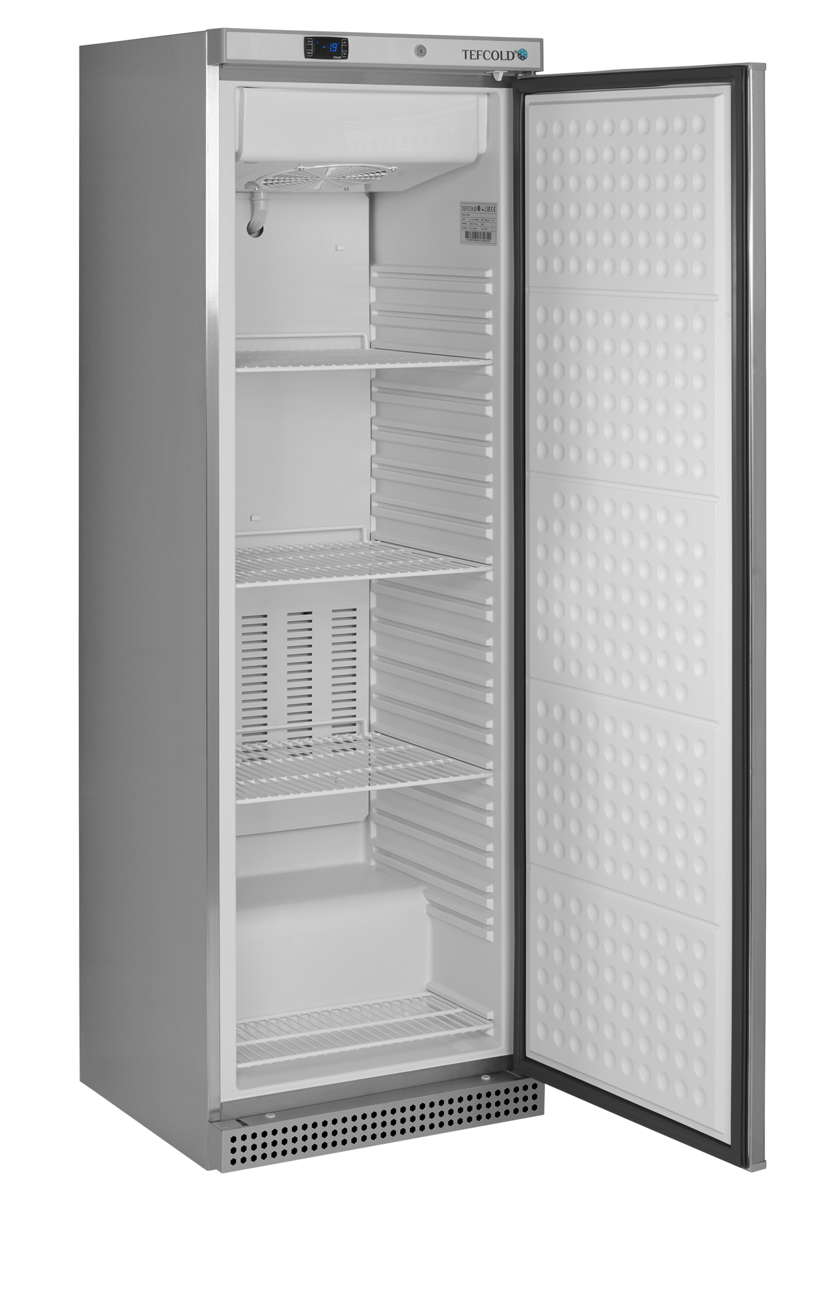 Gewerbegefrierschrank – 1 Tür – 340 L – 600×585×1855 mm – SS 430 – 4 Tragroste, weiß - Innenansicht