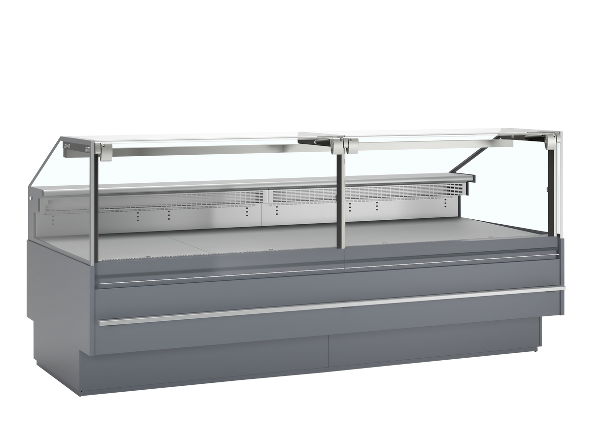 Bedienkühltheke – 654 L – 2548×1120×1190 mm – Grau RAL7015 - Produktansicht