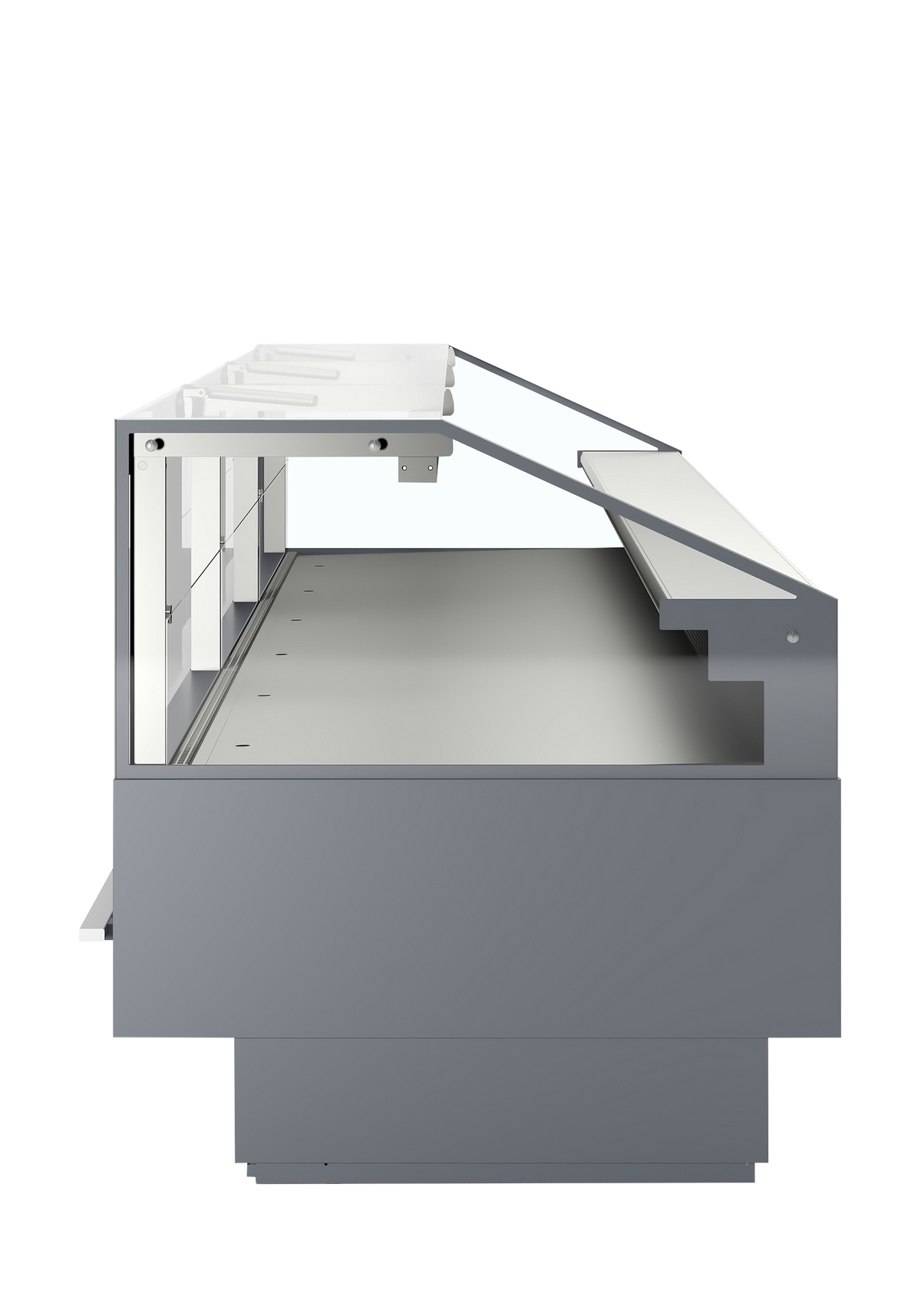 Bedienkühltheke – 654 L – 2548×1120×1190 mm – Grau RAL7015 - Weitere Ansicht
