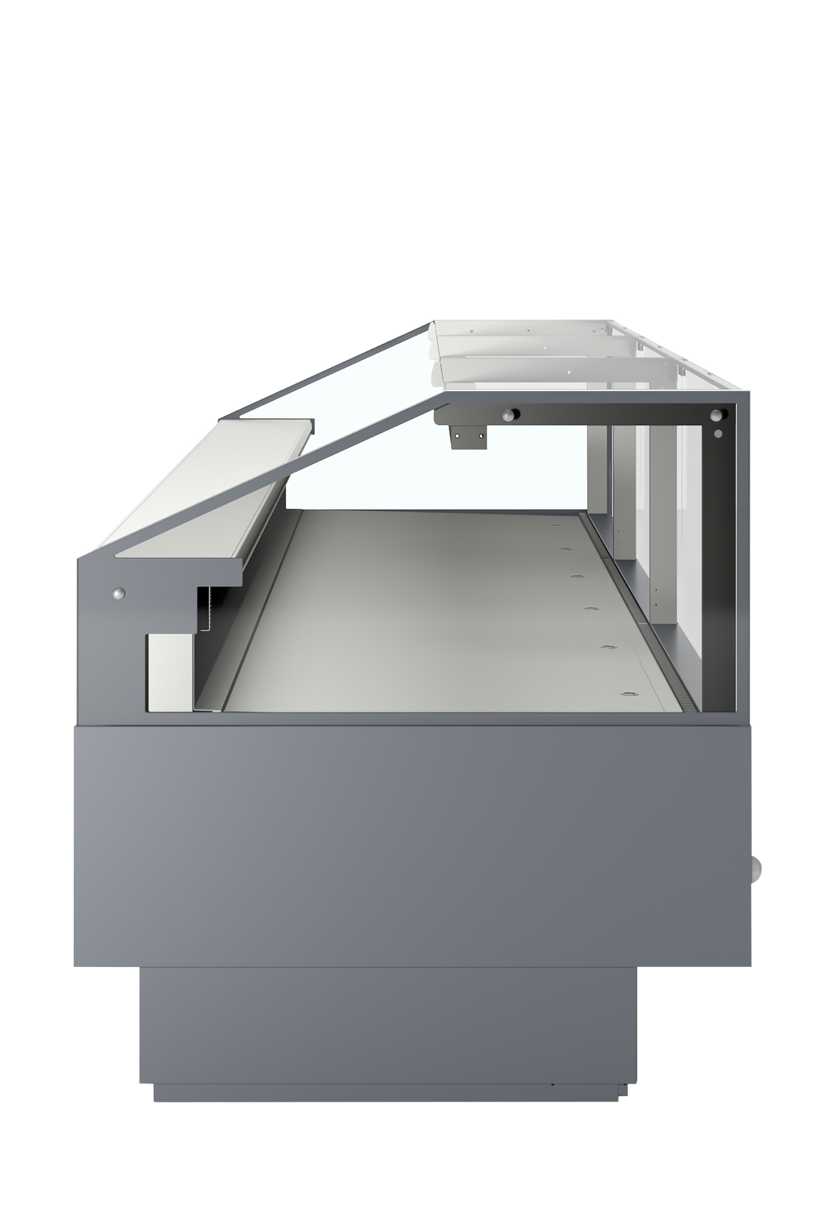 Bedienkühltheke – 627 L – 2548×1120×1190 mm – Grau RAL7015 - Weitere Ansicht