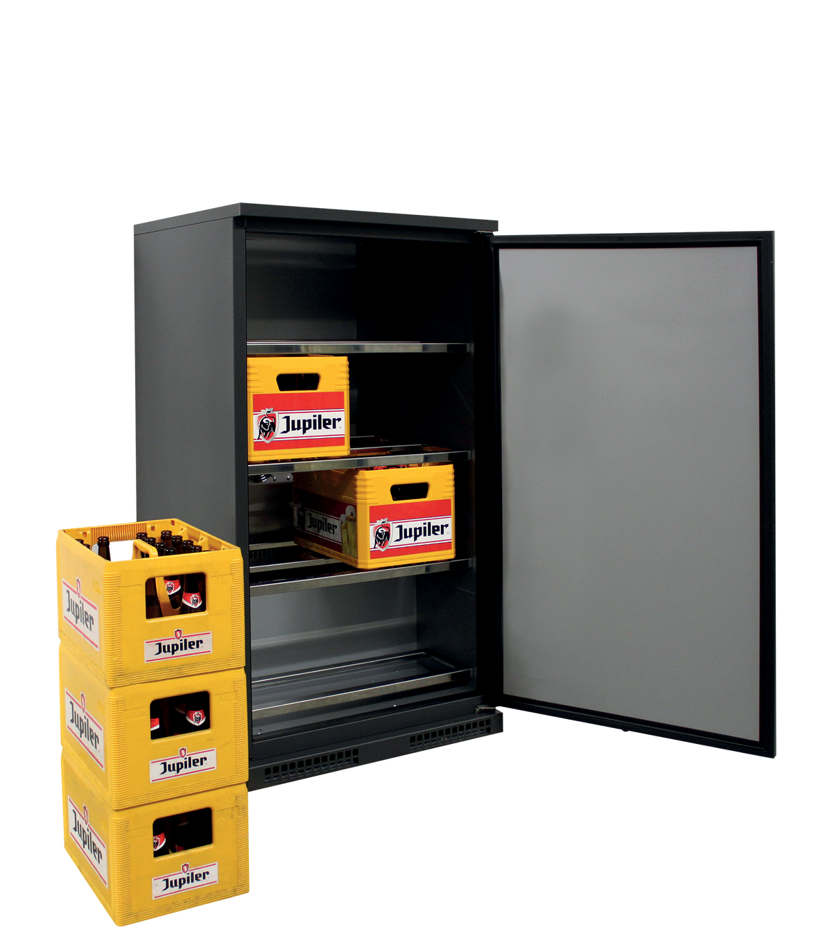 Fasskühler – 1 Tür – 424 L – 745×745×1340 mm – Anthrazit RAL 7021 - Weitere Ansicht