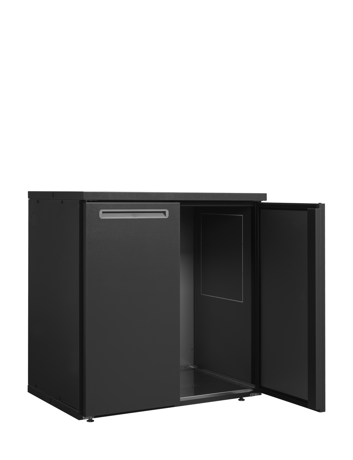 Fasskühler ohne Kühlaggregat – 2 Türen – 584 L – 1060×710×1080 mm – Anthrazit RAL 7021 - Innenansicht