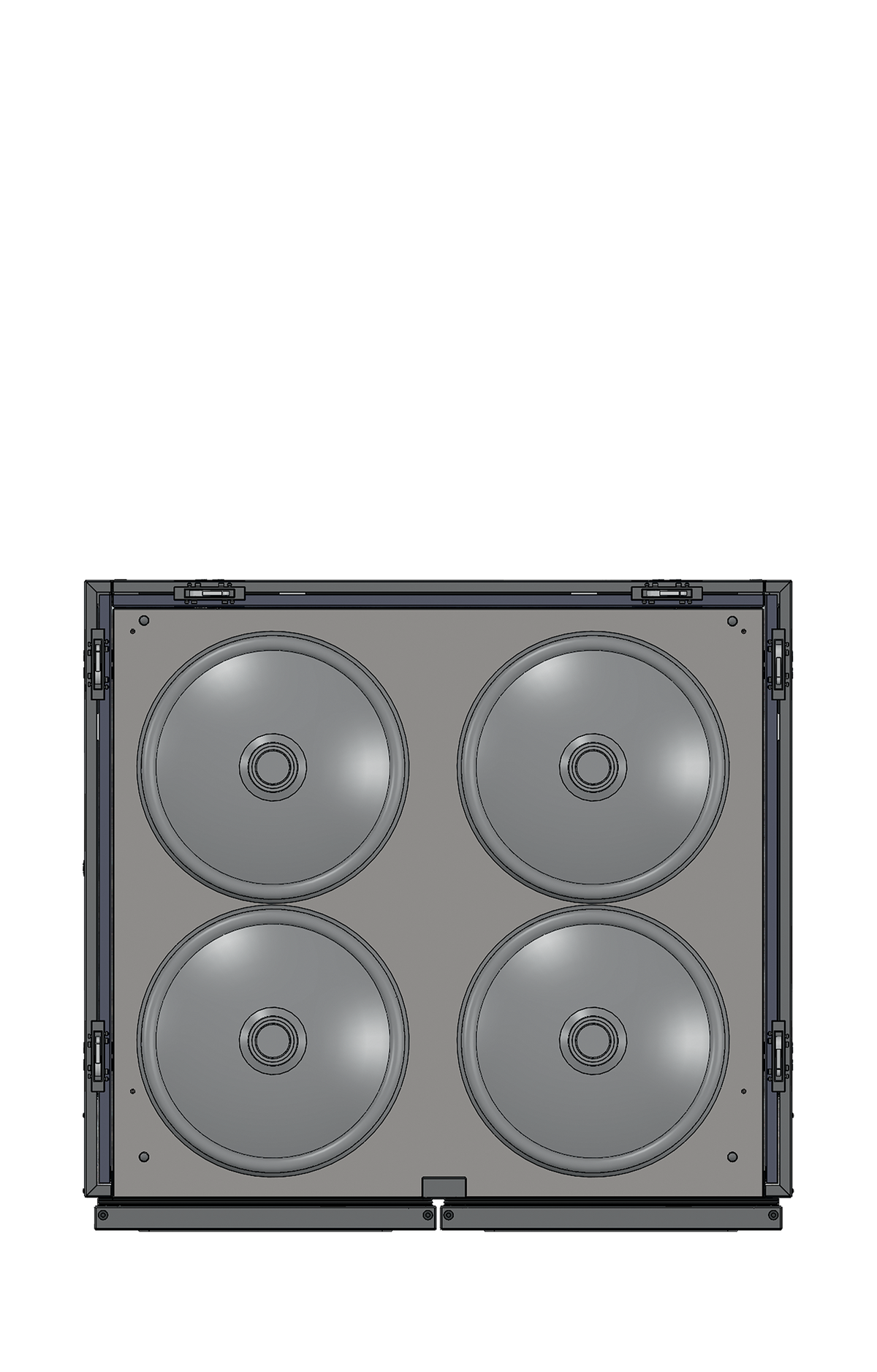 Fasskühler ohne Kühlaggregat – 2 Türen – 840 L – 1060×975×1080 mm – Anthrazit RAL 7021 - Produktansicht