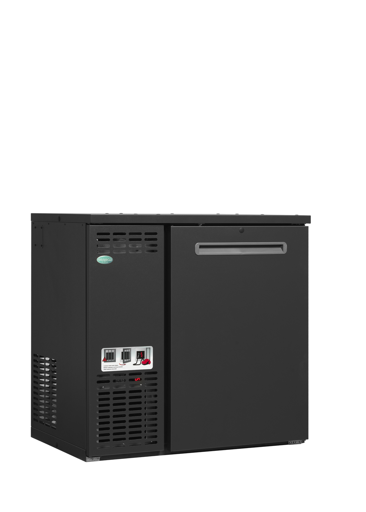 Fasskühler – 1 Tür – 198 L – 880×580×840 mm – Anthrazit RAL 7021 – Kühlaggregat links - Produktansicht