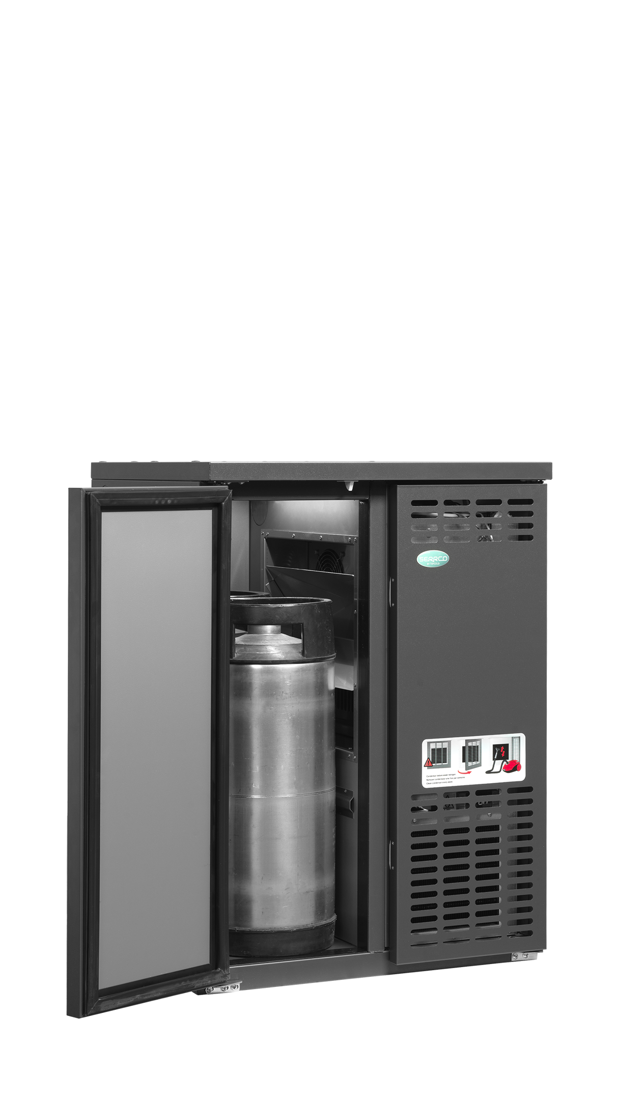 Fasskühler – 1 Tür – 95 L – 620×580×840 mm – Anthrazit RAL 7021 - Anwendungsbeispiel
