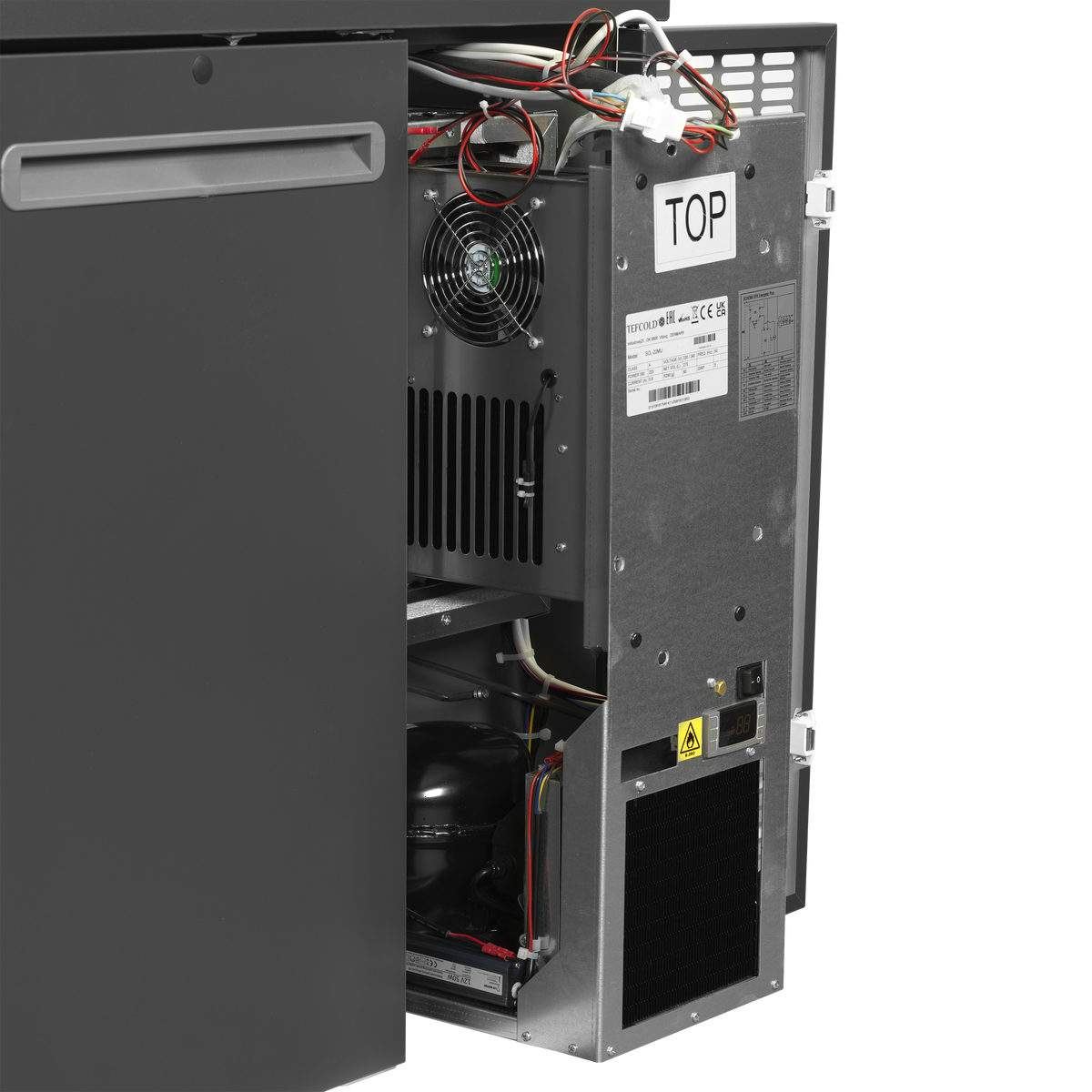 Fasskühler – 1 Tür – 95 L – 620×580×840 mm – Anthrazit RAL 7021 - Detail