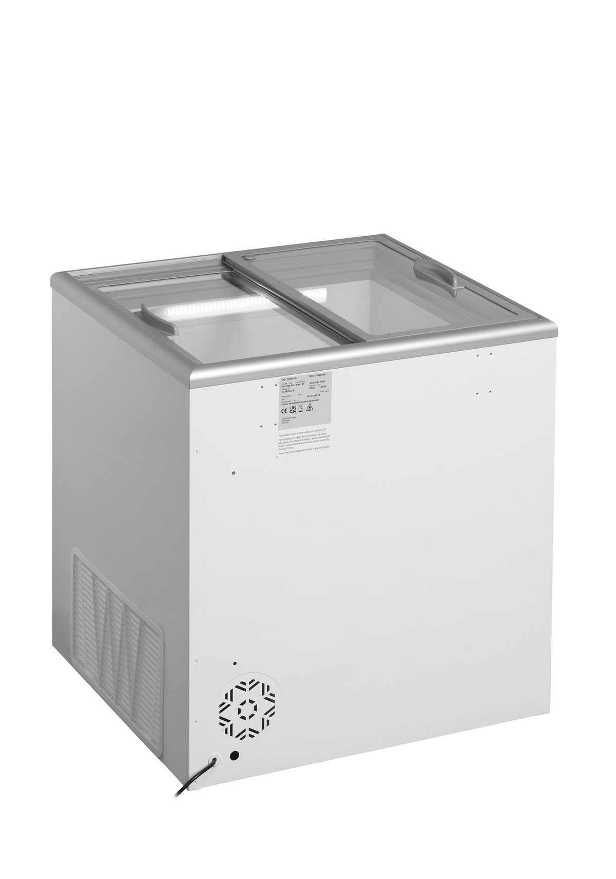 Eiscreme-Gefriertruhe – 163 L – 764×694×867 mm – Weiß, RAL 9010 – 87 W - Weitere Ansicht