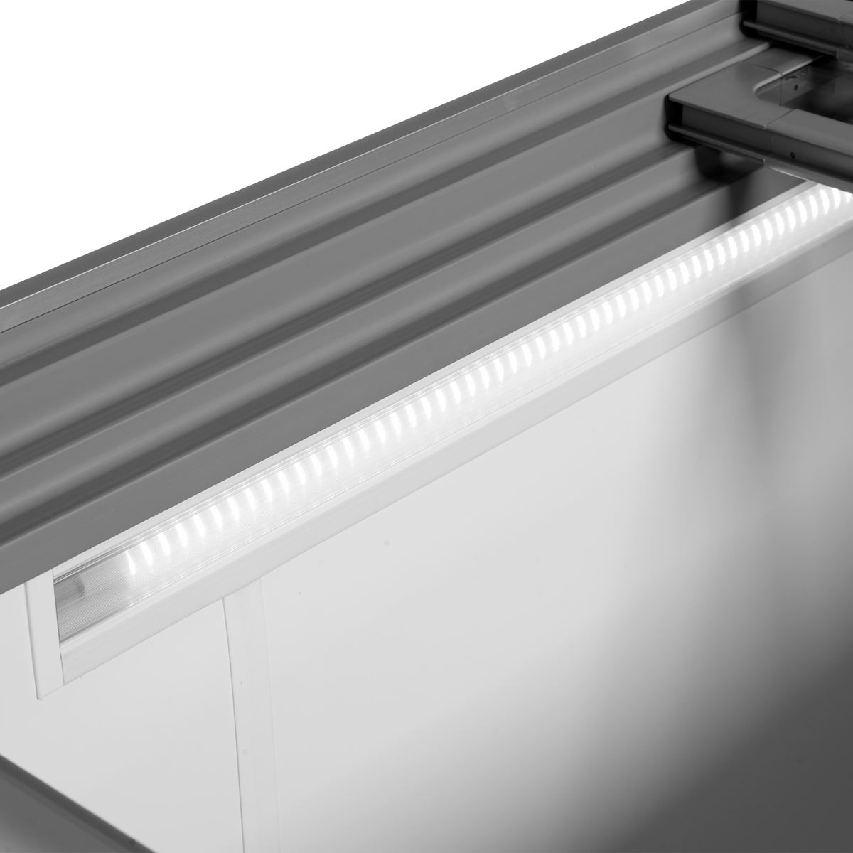 Eiscreme-Gefriertruhe – 345 L – 1344×694×867 mm – Weiß, RAL 9010 – 112 W - Detail