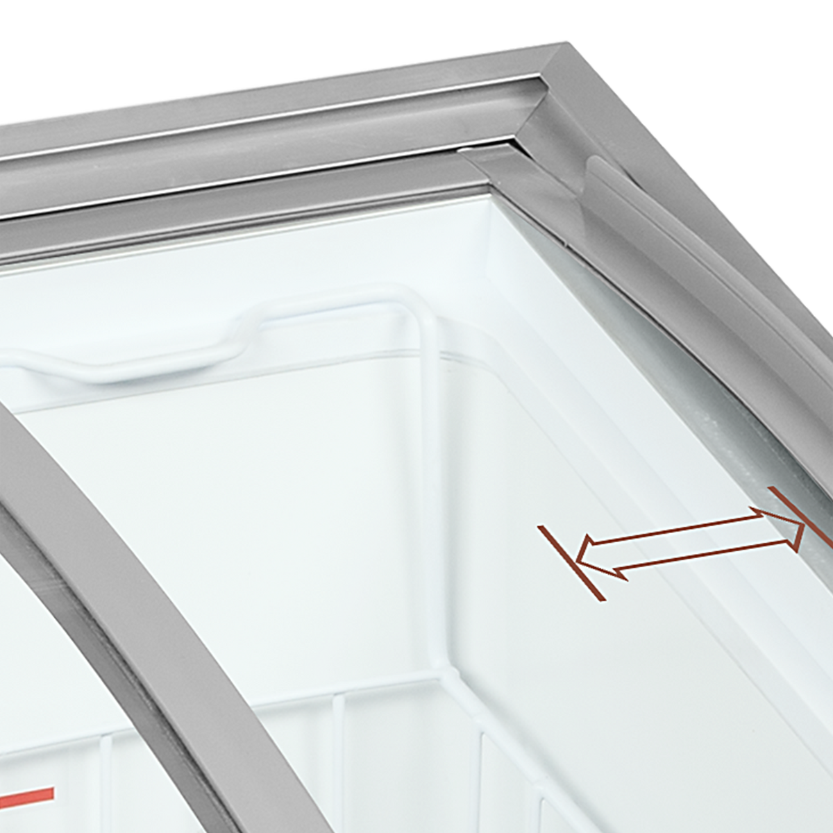 Eiscreme-Gefriertruhe – 85 L – 570×570×885 mm – Weiß – 190 W - Detail