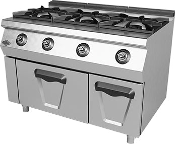 Gasherd 3 Brenner – mit Backofen – 36,5 kW