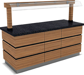 Kapadokya Neutral Service Units With Sneeze Guard - 1000x900x900/1550 mm