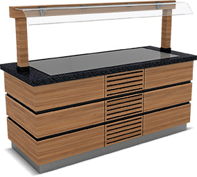 Kapadokya S/S Kühlschränke mit Niesschutz - 2400x900x900/1550 mm