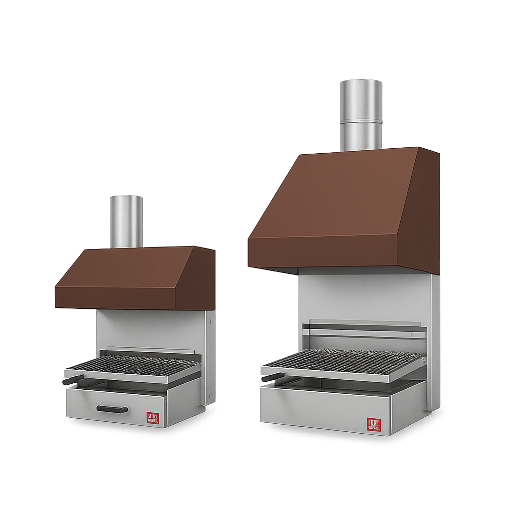 Wall-Type Charcoal Grills