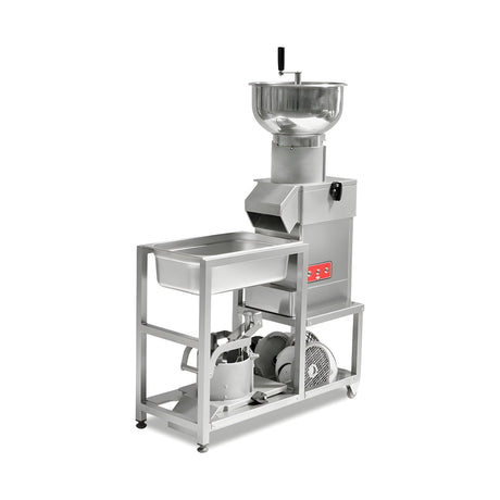 Gemüseschneider mit Silo, 1000 kg/h, 0,70/0,85 kW, 2 Geschwindigkeiten, Edelstahlklingen, Sicherheitssensor, 370×885×1335 mm – Produktbild