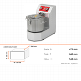 Cutter Mixer, 15 L, 1–1,75 kW, Sicherheitssensor, Timersteuerung, 470×640×545 mm – Abmessungen