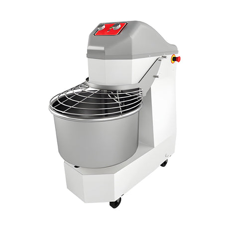 Spiral-Teigknetmaschine, 50 L, 20 kg Mehl, 1 Geschwindigkeit, 1,5 kW, 400V, fahrbar, 544×911×1065 mm – Produktbild