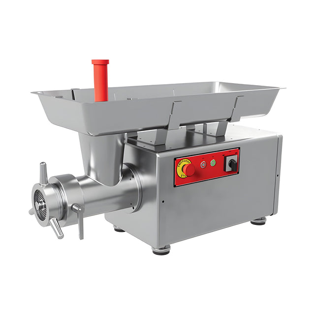 Fleischwolf Edelstahl, 250 kg/h, 1,5 kW, 230V, 835×370×500 mm – Produktbild